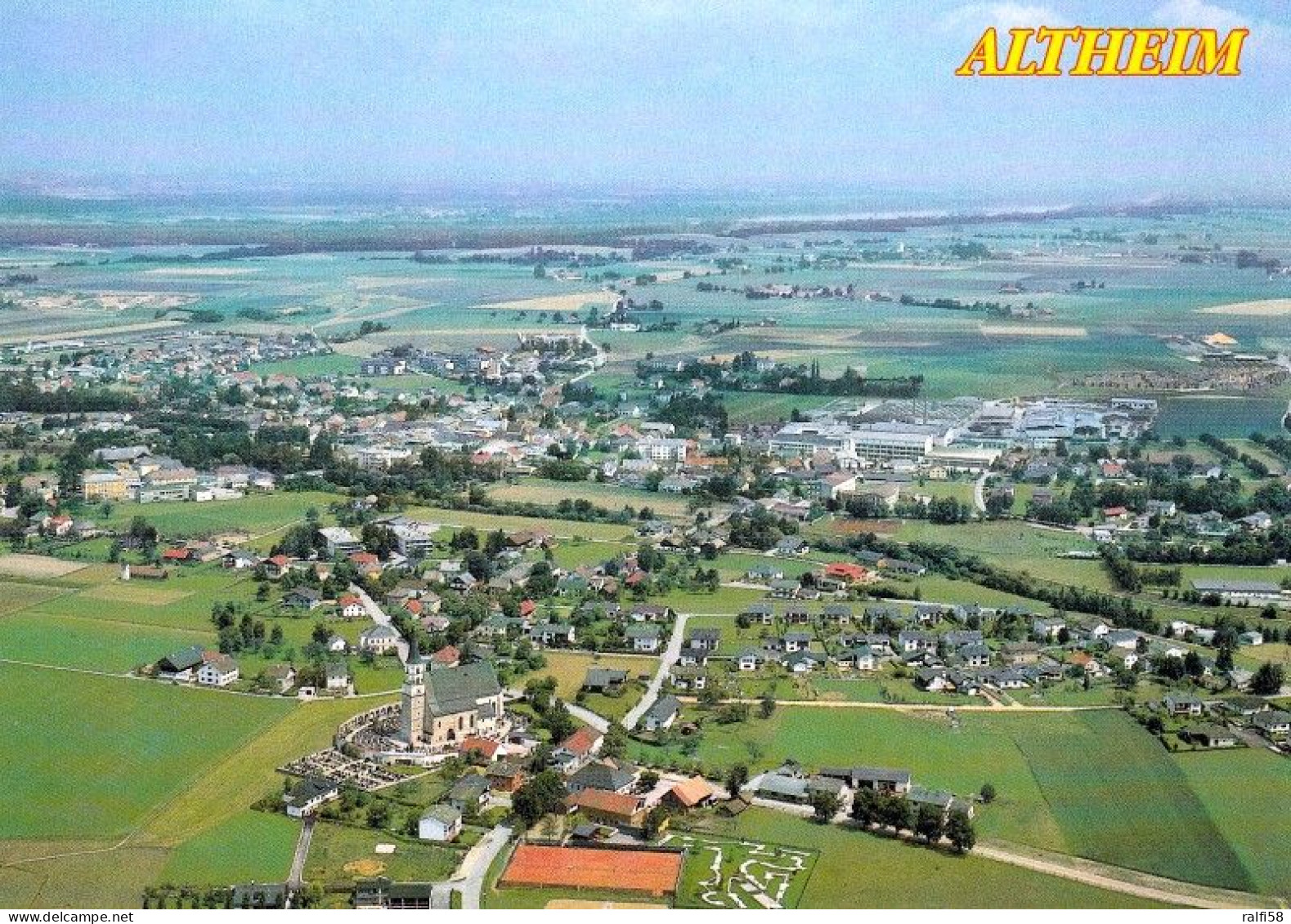 1 AK Österreich / Oberösterreich * Blick Auf Altheim Im Innviertel - Luftbildaufnahme * - Altheim