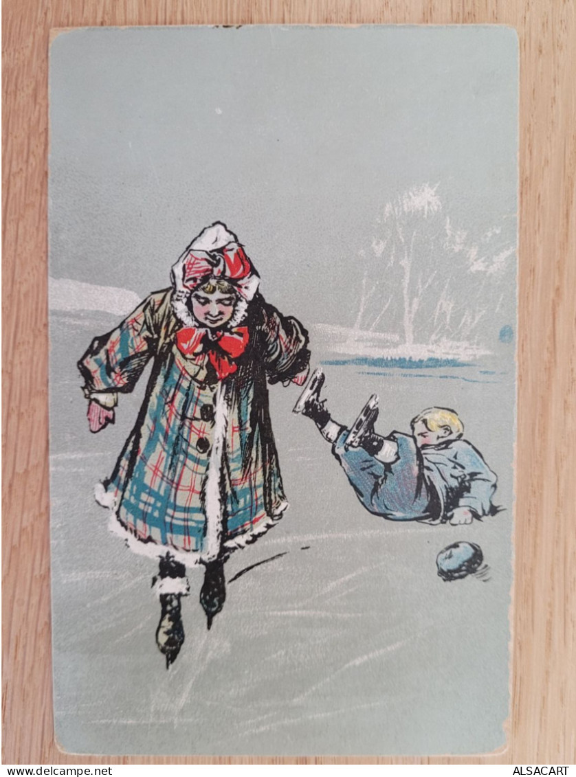 Patinage , Illustrateur, Lac Gelé - Kunstschaatsen