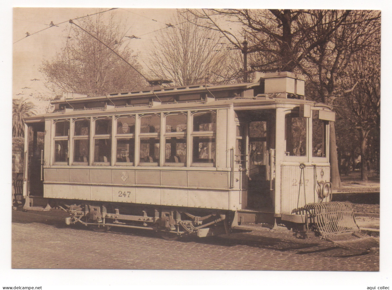 VOITURE ÉLECTRIQUE N°247 MODÈLE "ANGLAIS" CONSTRUITE PAR LA UNITED ELECTRIC CAR COMPANY - Strassenbahnen