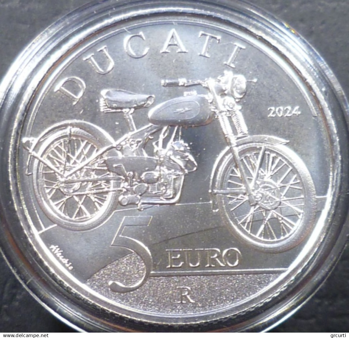 Italia - 5 Euro 2024 - Serie Eccellenze Italiane: Ducati - Cucciolo - Italia