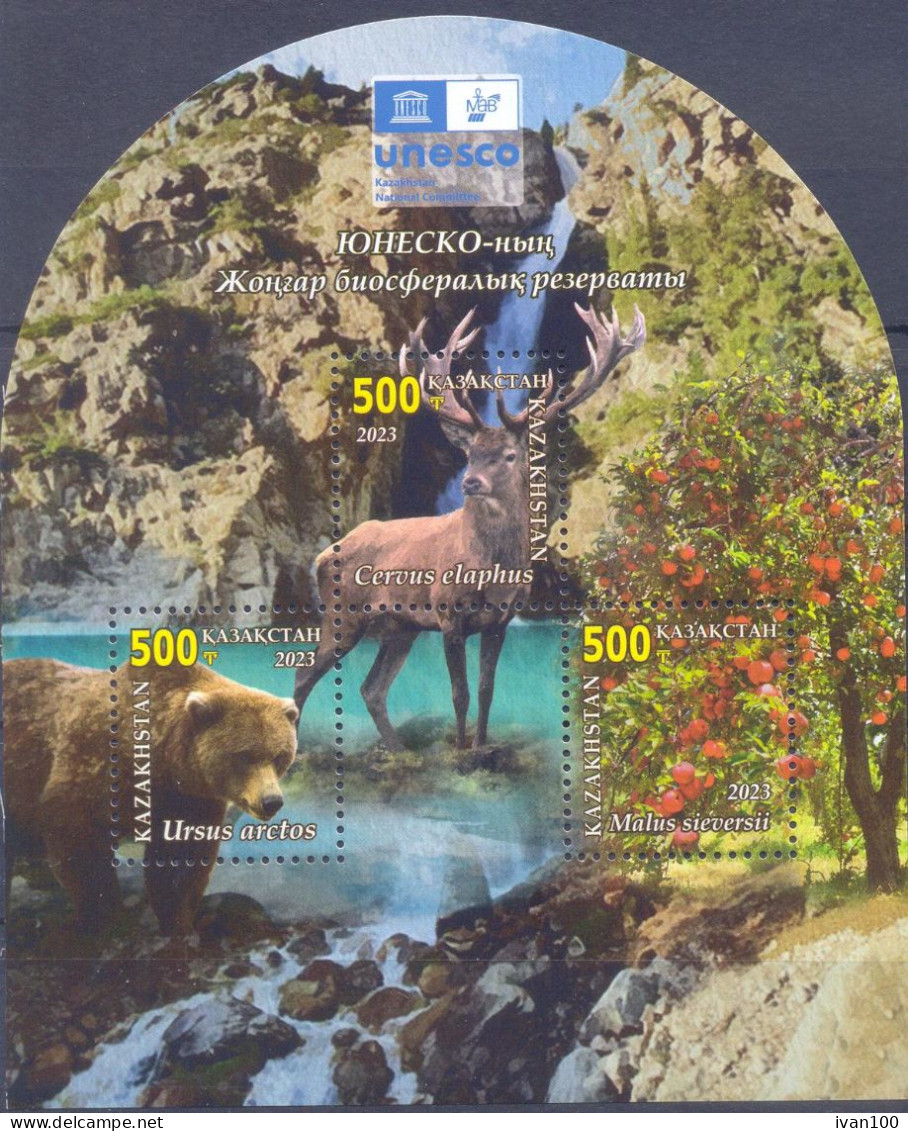 2023. Kazakhstan, UNESCO. Biosphere Reservation "Zhongar", S/s,  Mint/** - Kazakistan