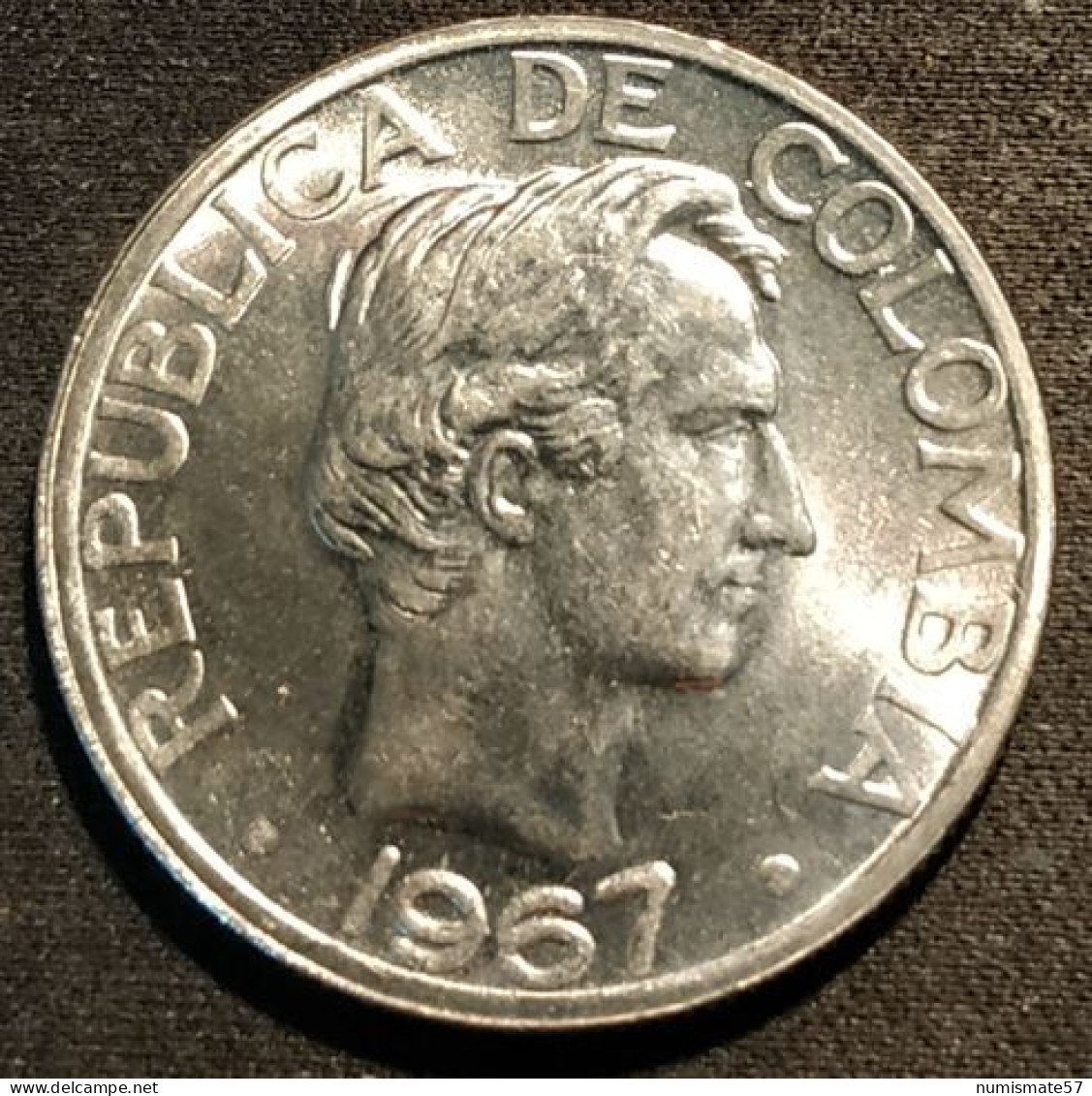 Pas Courant - COLOMBIE - COLOMBIA - 50 CENTAVOS 1967 - KM 228 - Colombia