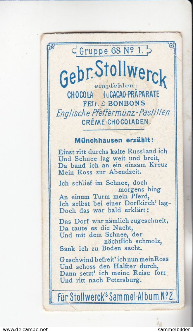 Stollwerck Album No 2 Münchhausens Abenteuer Das Verschneite Dorf   Grp 68#1 Von 1898 - Stollwerck