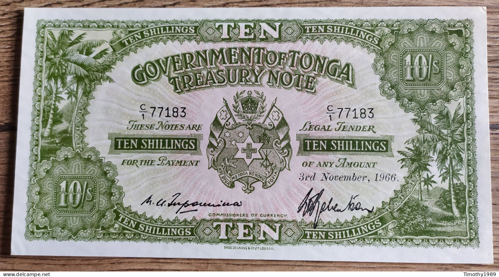 P# 10 - 10 Shillings Tonga 1966 - UNC!! - Tonga