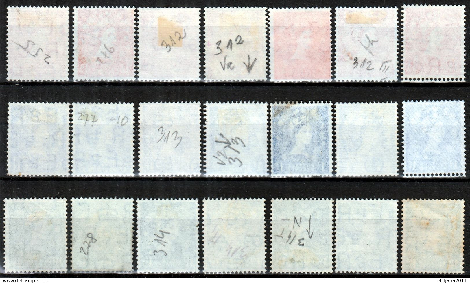 Great Britain - GB / UK / QEII. 1952 - 1967 ⁕ Queen Elizabeth II. ⁕ 98v Used Stamps / Unchecked - See All Scan - Used Stamps