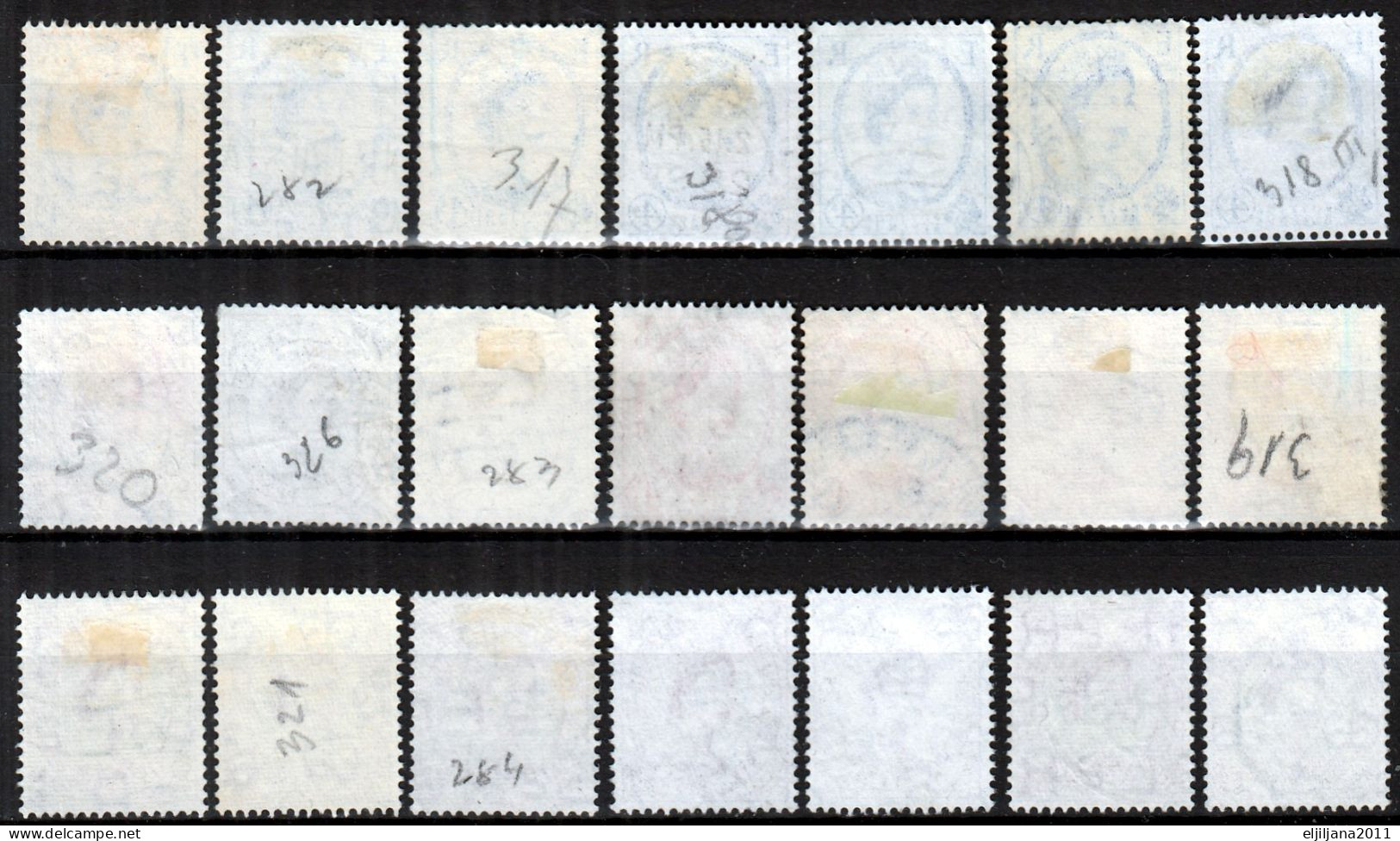 Great Britain - GB / UK / QEII. 1952 - 1967 ⁕ Queen Elizabeth II. ⁕ 98v used stamps / unchecked - see all scan