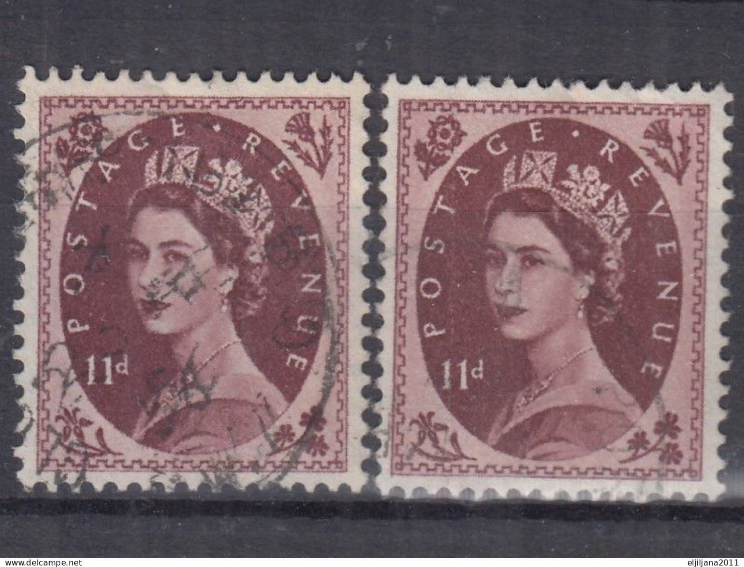 Great Britain - GB / UK / QEII. 1952 - 1967 ⁕ Queen Elizabeth II. ⁕ 98v used stamps / unchecked - see all scan