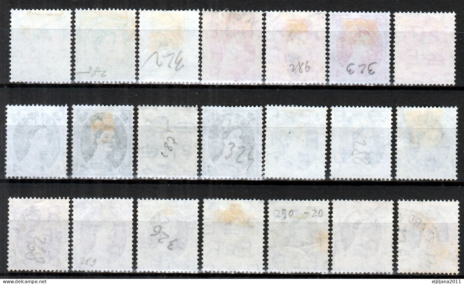 Great Britain - GB / UK / QEII. 1952 - 1967 ⁕ Queen Elizabeth II. ⁕ 98v used stamps / unchecked - see all scan