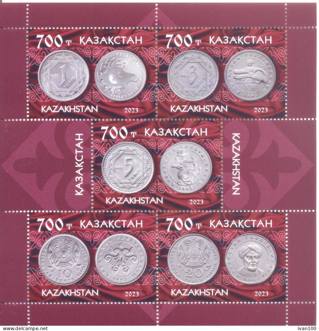 2023. Kazakhstan, Coins Of Kazakhstan, Sheetlet,  Mint/** - Kazachstan