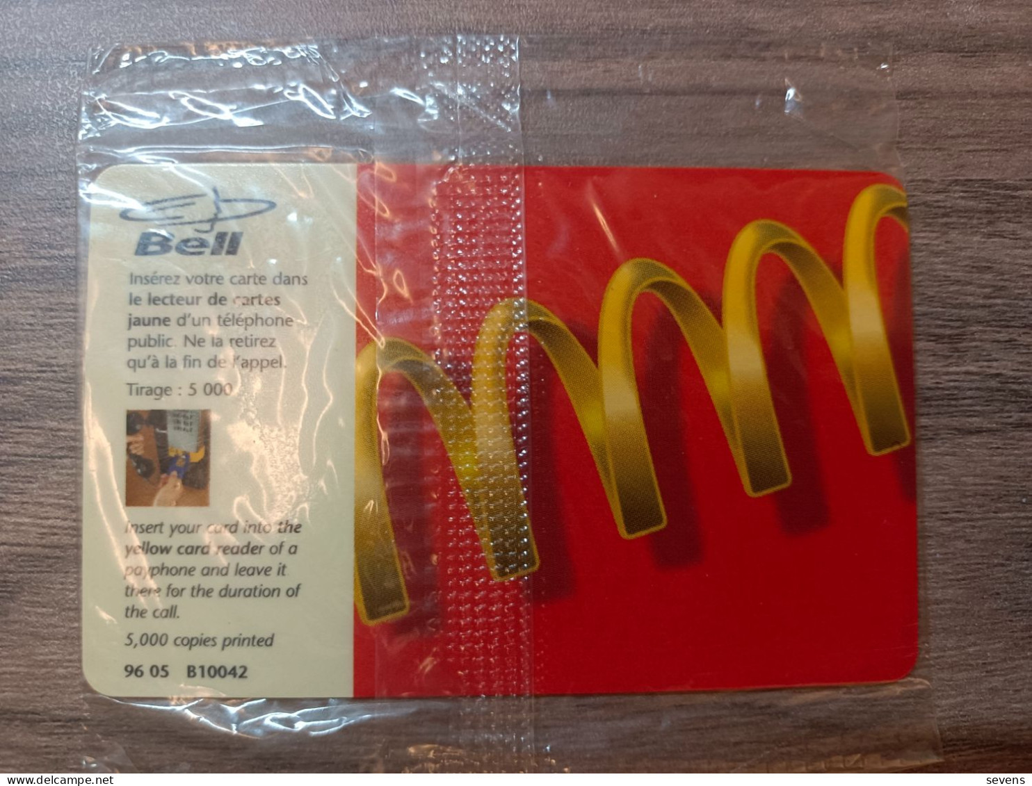 Bell Chip Phonecard, McDonald, Mint In Blister - Kanada