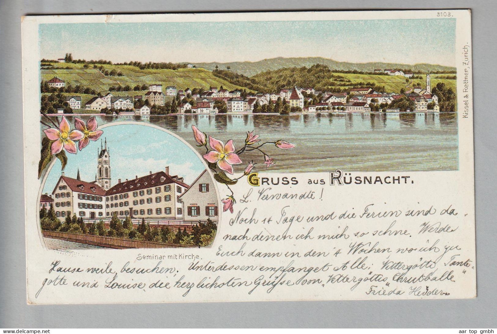 CH ZH Küsnacht 1906-07-03 Litho Kissel & Rettner - Küsnacht