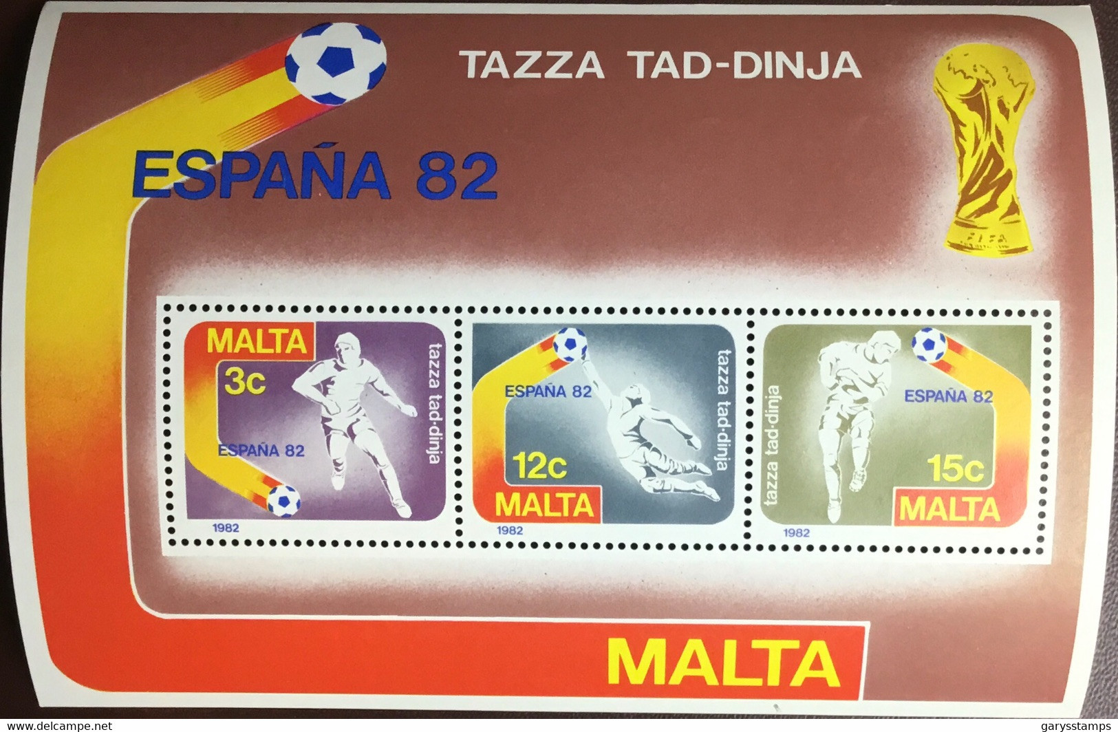 Malta 1982 World Cup Minisheet MNH - Malte