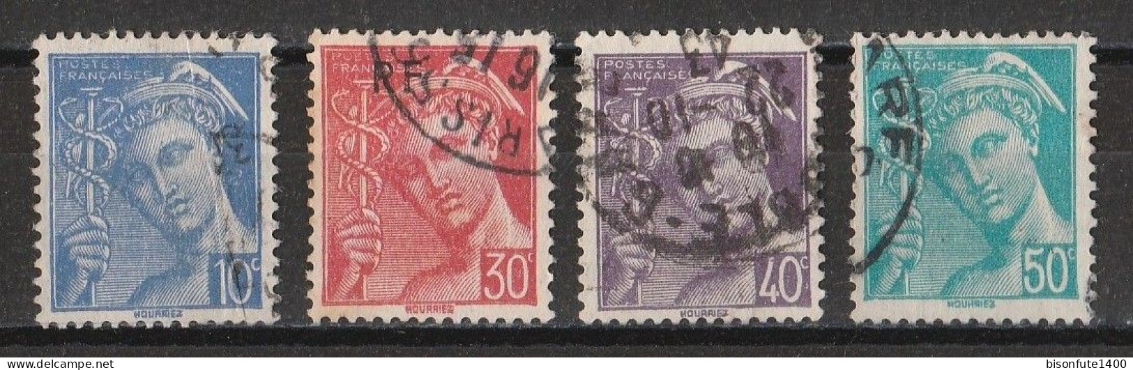 France 1942 : Timbres Yvert & Tellier N° 546 - 547 - 548 - 549 Et 552 Avec Oblitérations Rondes. - Usados