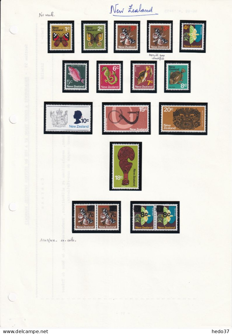 Nouvelle Zélande - Collection Vendue Page Par Page - Neuf ** Sans Charnière - TB - Unused Stamps