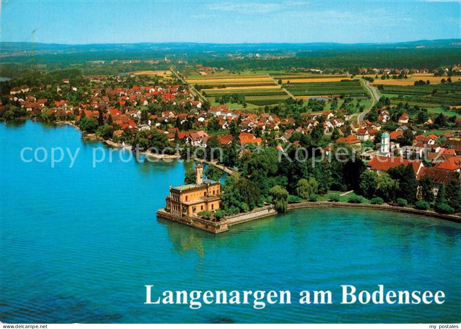 73166894 Langenargen Bodensee Fliegeraufnahme Schloss Montfort Unterdorf Langena - Langenargen