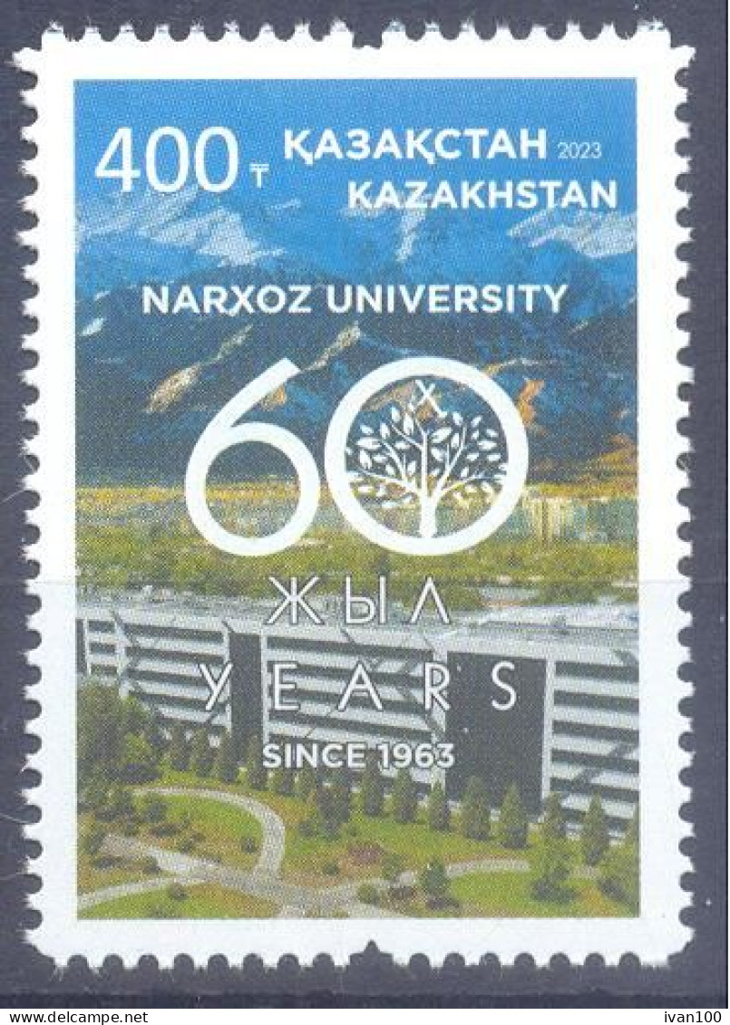 2023. Kazakhstan, 60y Of The Narhoz University, 1v,  Mint/** - Kazajstán