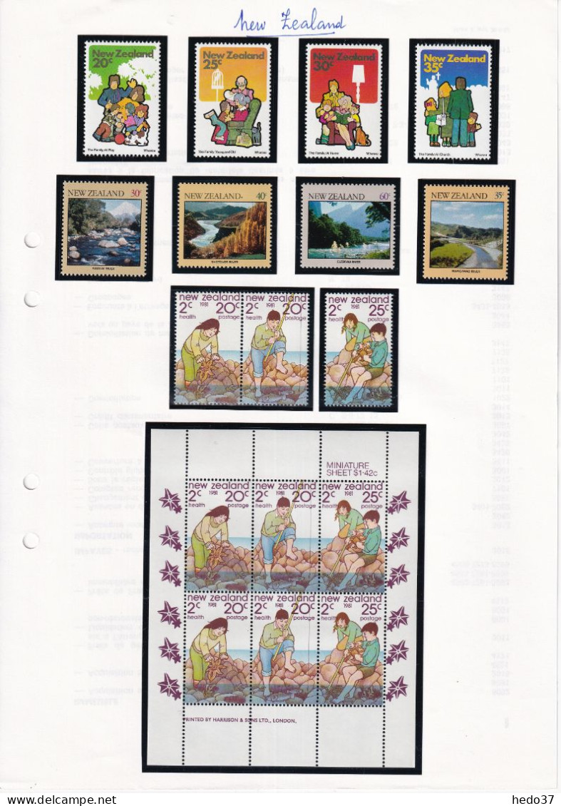 Nouvelle Zélande - Collection Vendue Page Par Page - Neuf ** Sans Charnière - TB - Unused Stamps