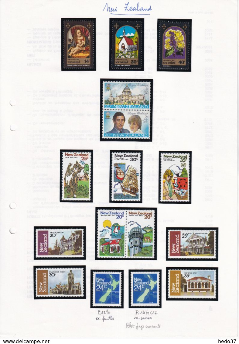 Nouvelle Zélande - Collection Vendue Page Par Page - Neuf ** Sans Charnière - TB - Unused Stamps