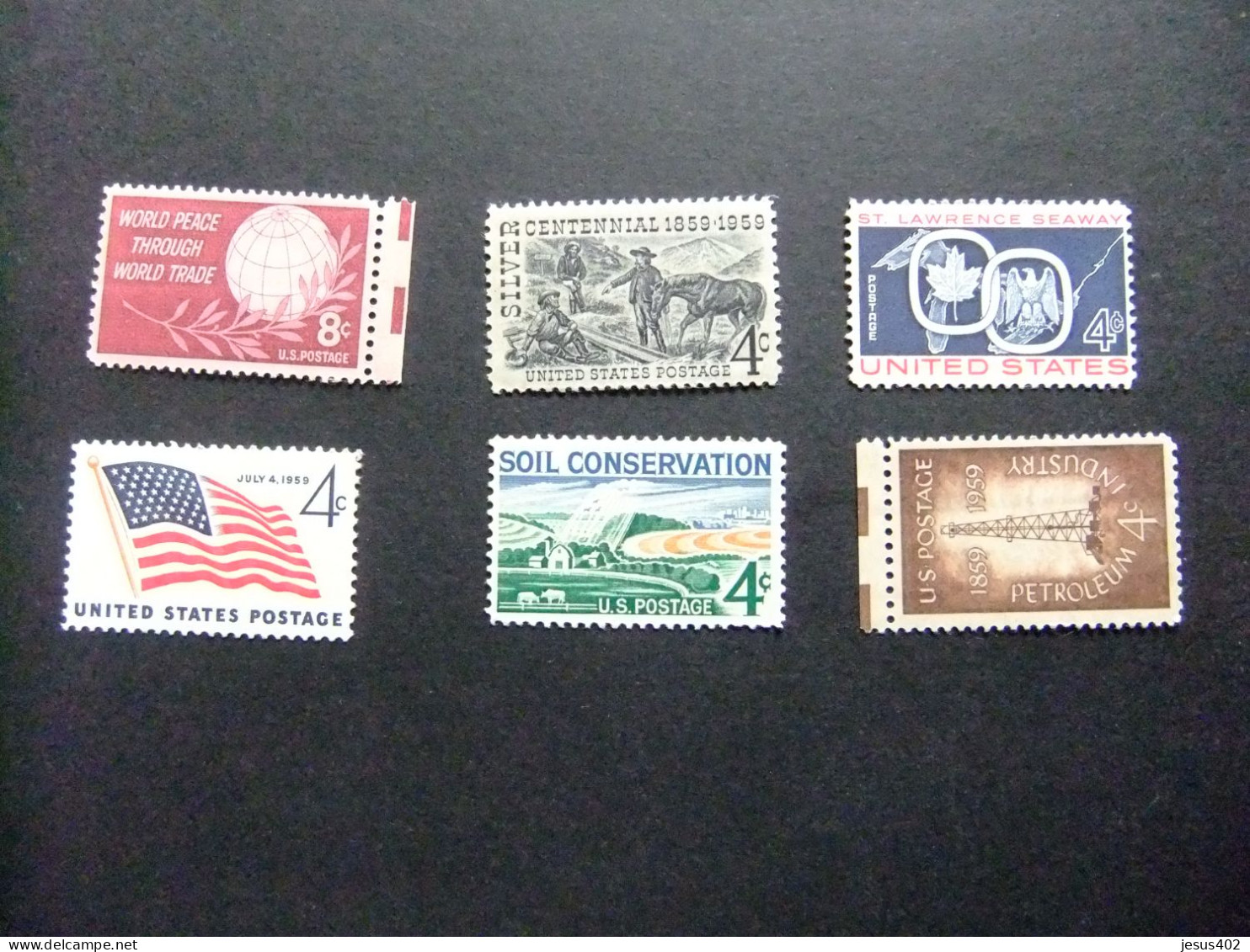 ESTADOS UNIDOS / ETATS-UNIS D'AMERIQUE 1959 /PAZ MUNDIAL DEL COMERCIO + PETROLEO YVERT 668-73 ** MNH - Unused Stamps