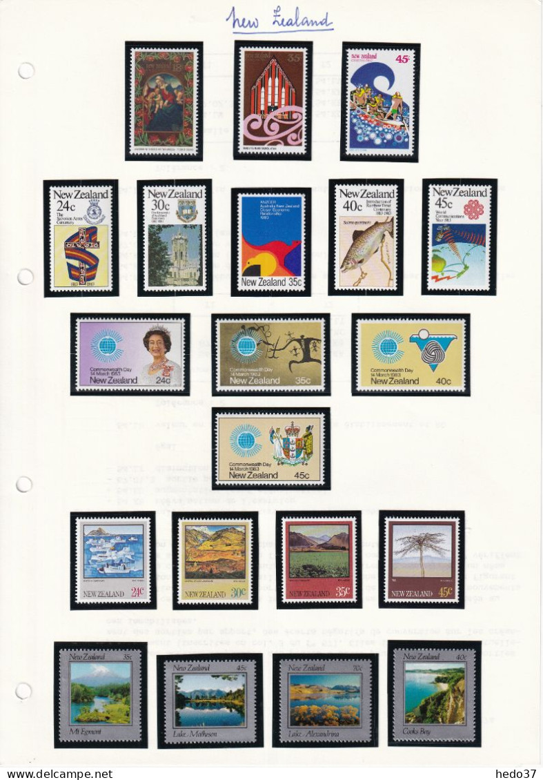 Nouvelle Zélande - Collection Vendue Page Par Page - Neuf ** Sans Charnière - TB - Unused Stamps