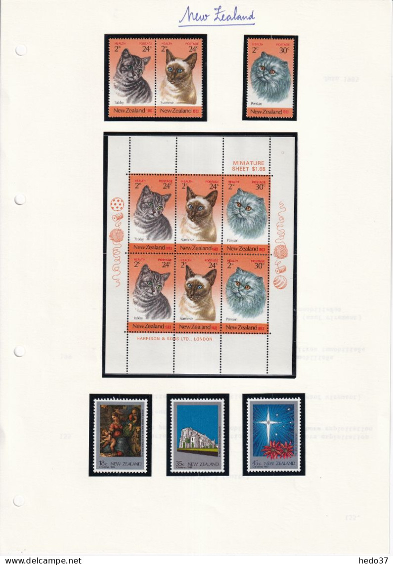 Nouvelle Zélande - Collection Vendue Page Par Page - Neuf ** Sans Charnière - TB - Unused Stamps