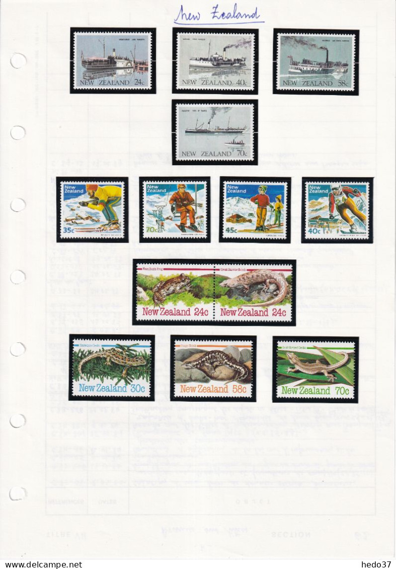 Nouvelle Zélande - Collection Vendue Page Par Page - Neuf ** Sans Charnière - TB - Unused Stamps