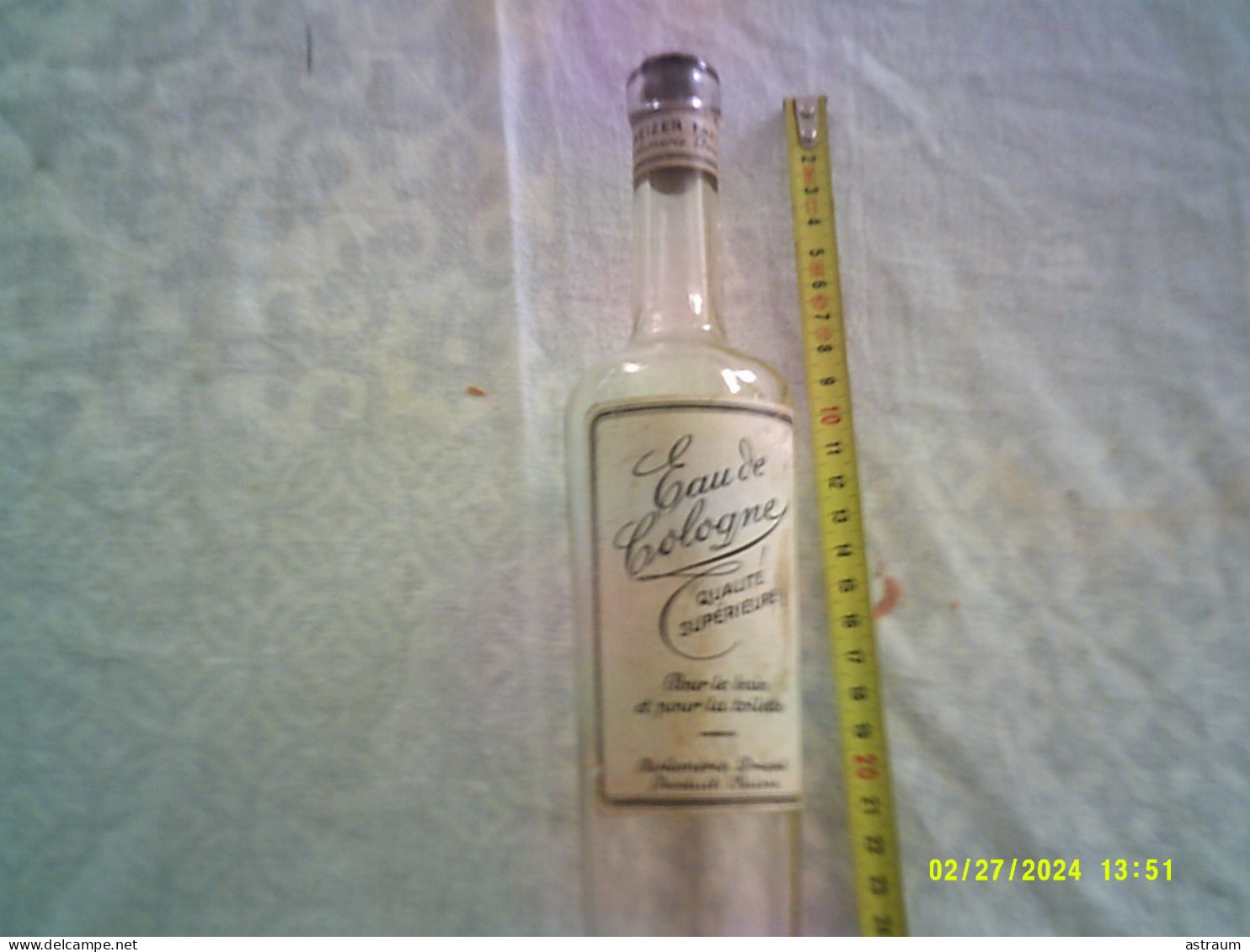 Flacon Ancien Parfumerie Driecal ( Suisse )- Schweizer - EDC - Chypre - 35 Ou 50cl Vide - Bottles (empty)