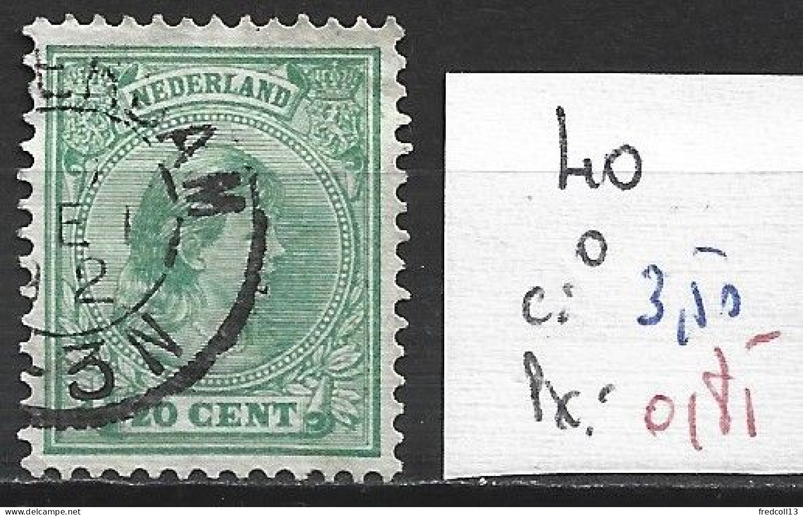 PAYS-BAS 40 Oblitéré Côte 3.50 € - Used Stamps