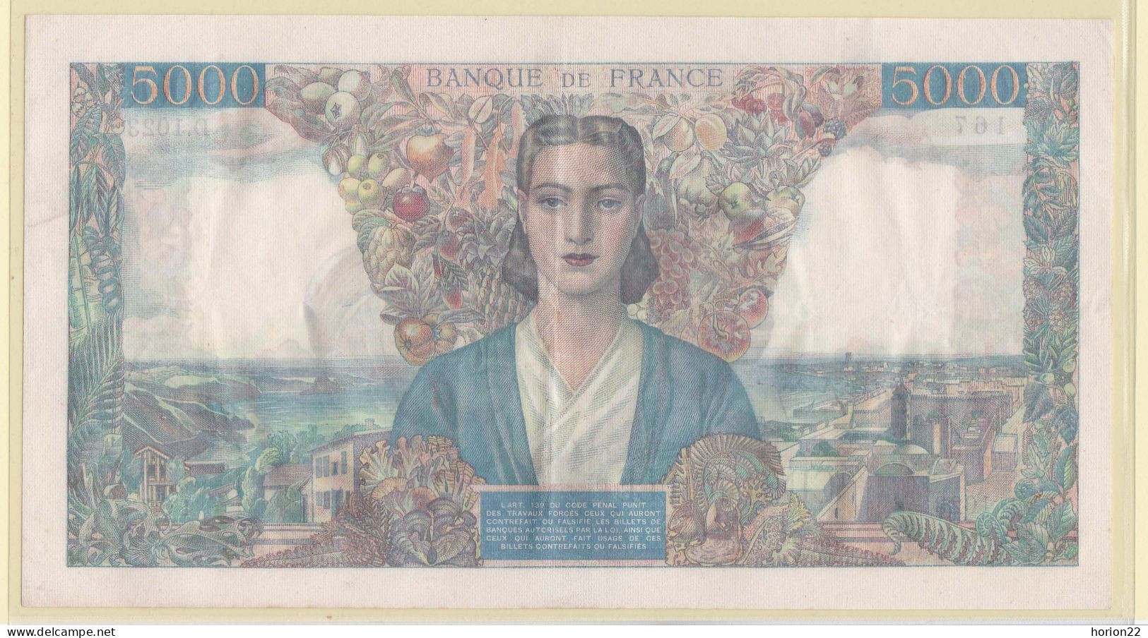 5000 FRANCS EMPIRE BP 6 9 1945 BP 167 D 1023 - 5 000 F 1942-1947 ''Empire Français''