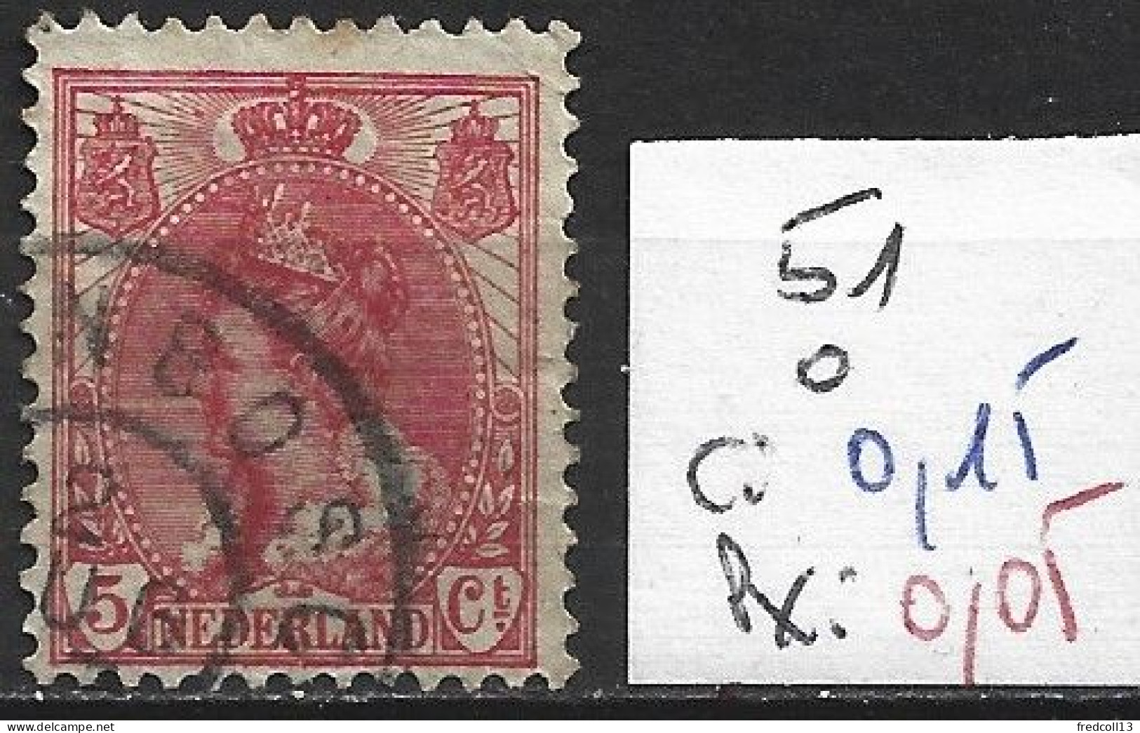 PAYS-BAS 51 Oblitéré Côte 0.15 € - Used Stamps