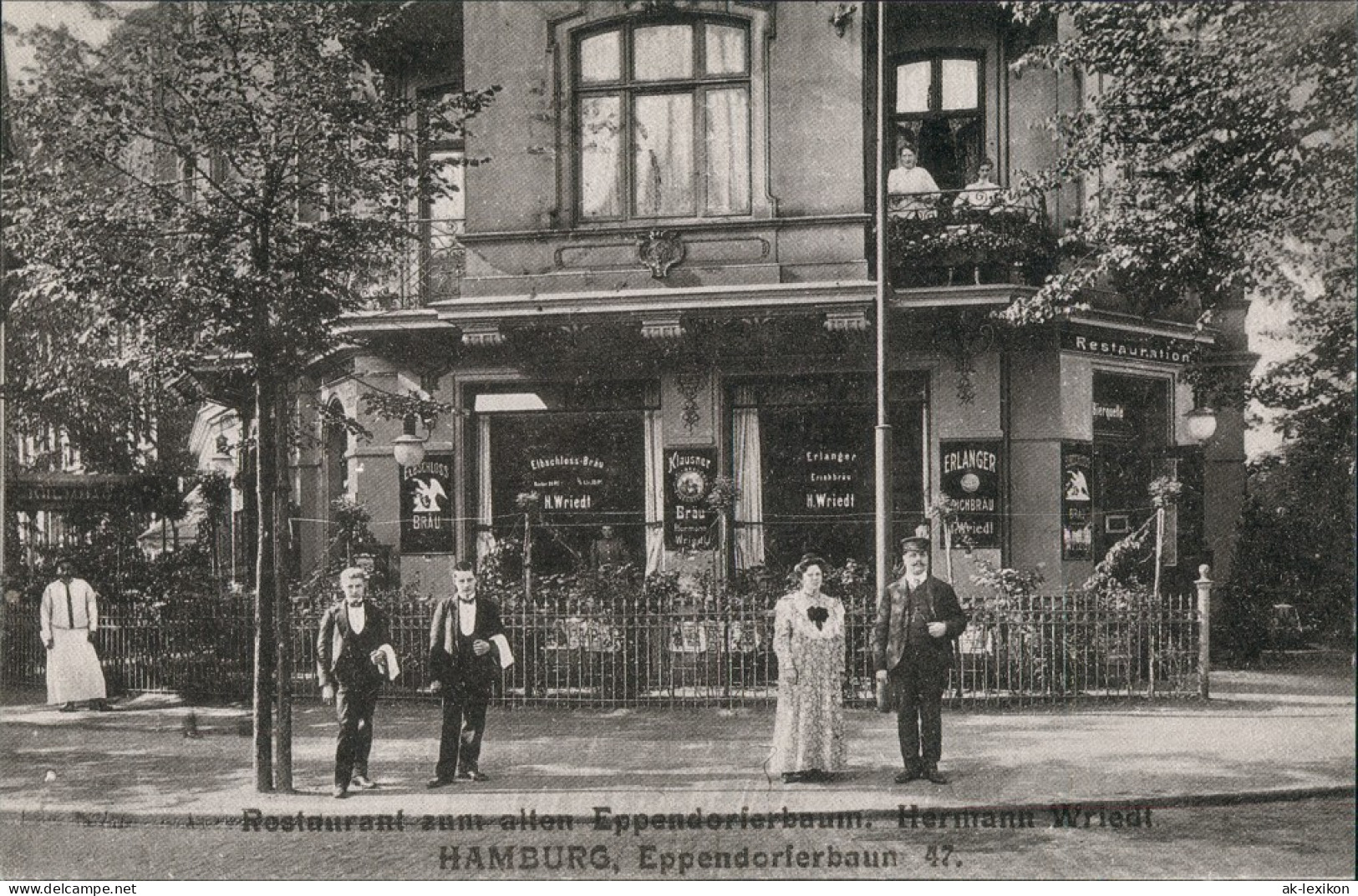 Eppendorf-Hamburg Ecke Eppendorfer Baum/Lehmweg (vor 1910) Repro-AK 1989 - Eppendorf