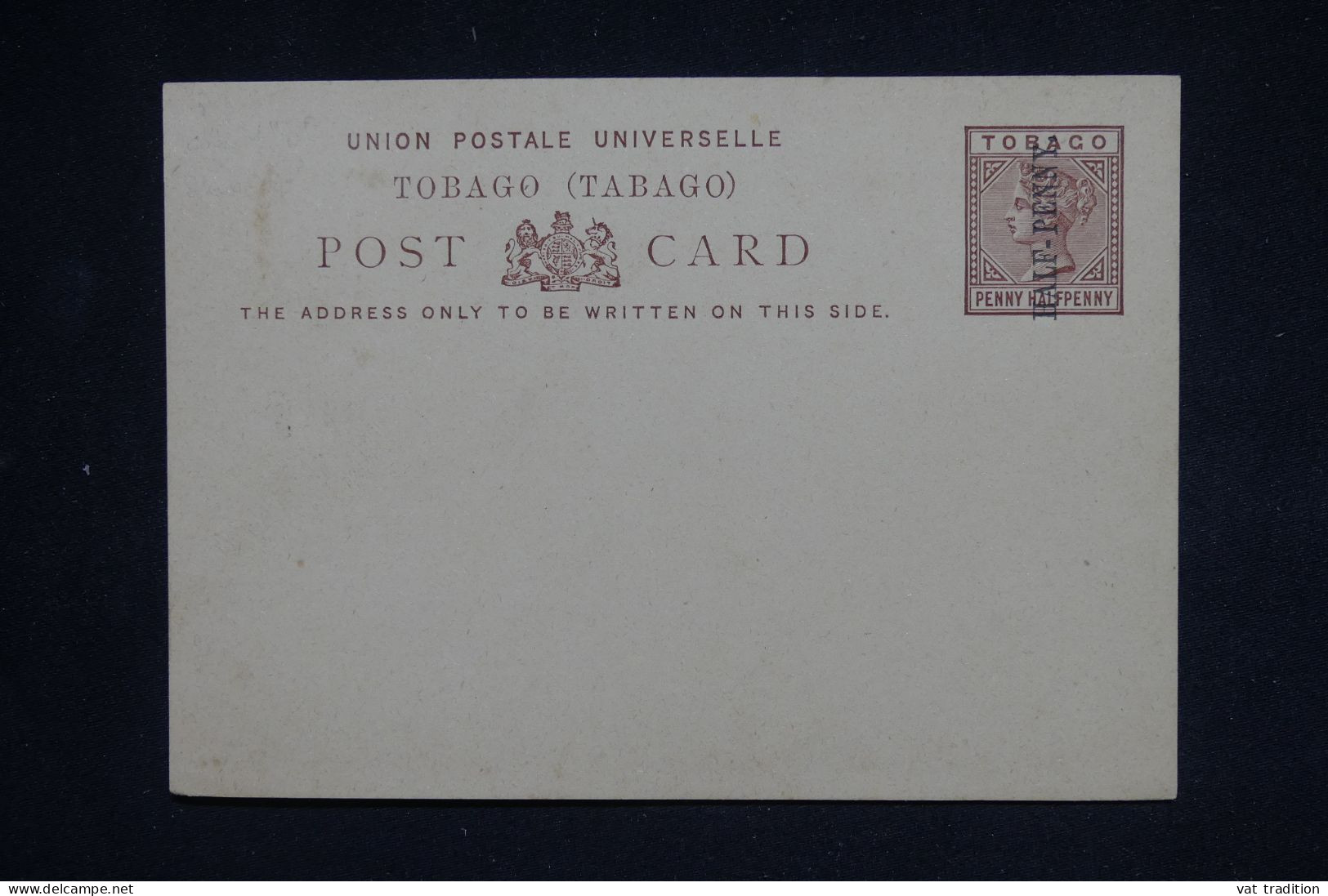 TOBAGO  - Entier Postal Type Victoria Surchargé, Non Circulé- L 150232 - Trinidad & Tobago (...-1961)