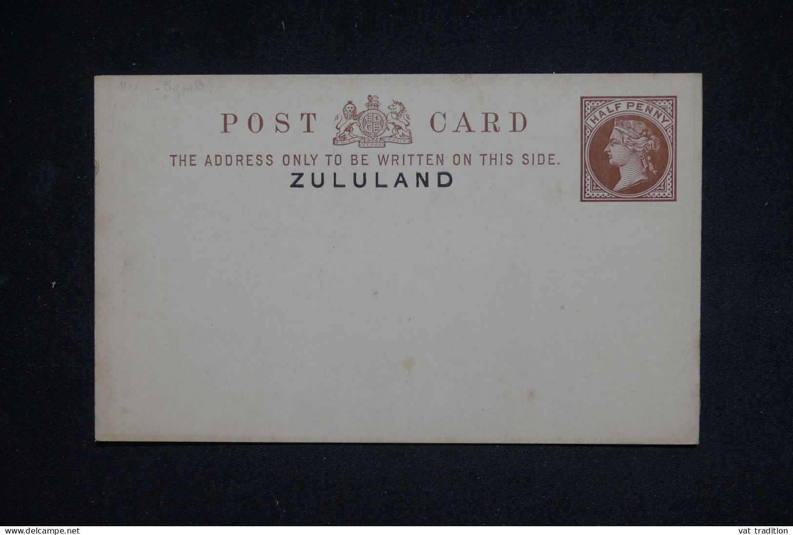ZULULAND  - Entier Postal Type Victoria  Non Circulé- L 150233 - Zululand (1888-1902)