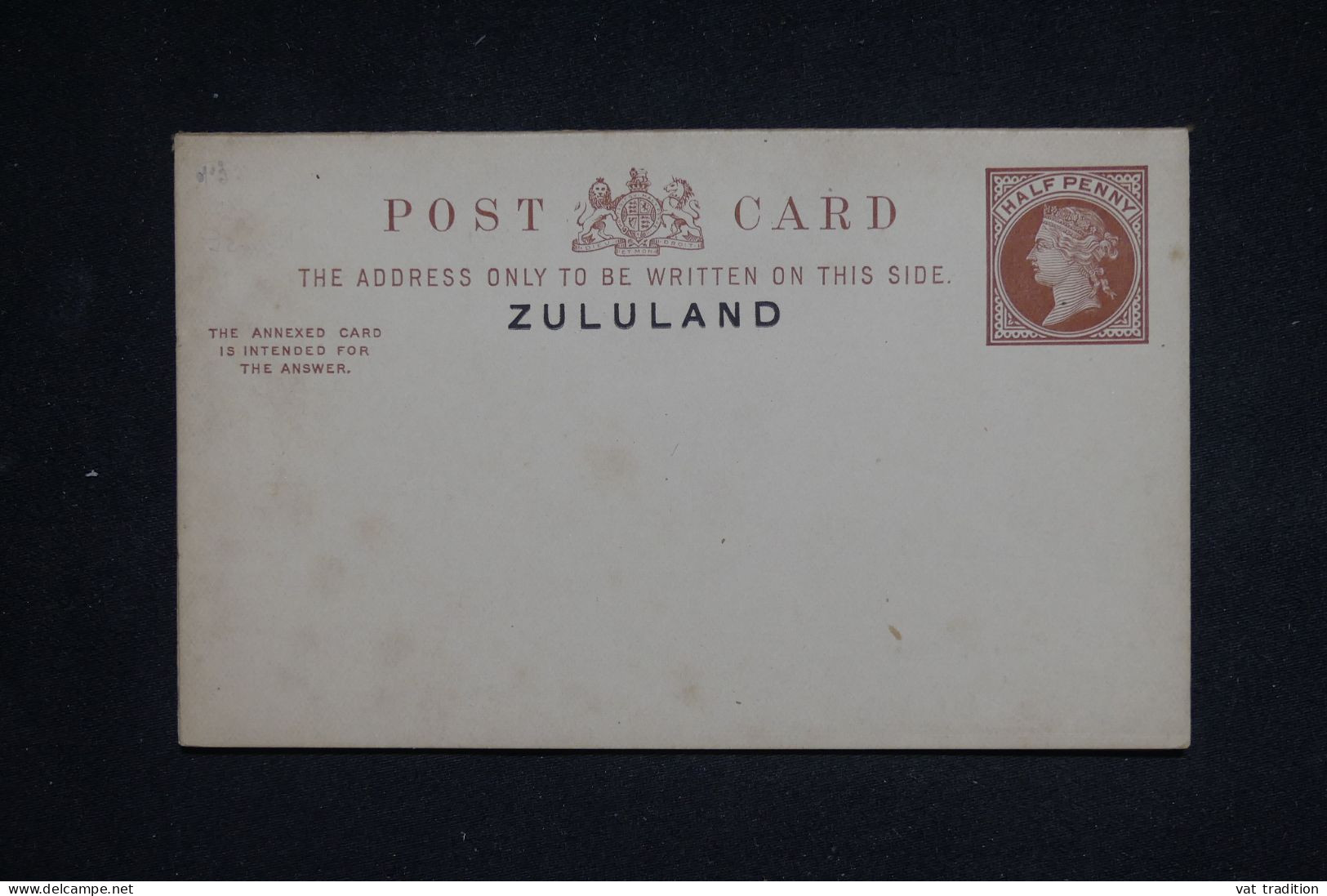 ZULULAND  - Entier Postal Type Victoria Avec Réponse  Non Circulé- L 150234 - Zululand (1888-1902)