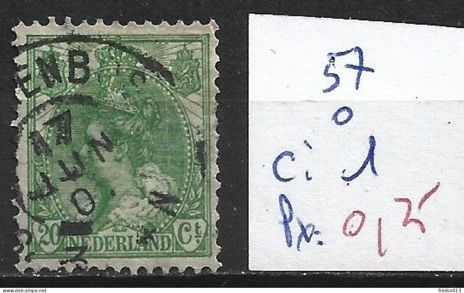 PAYS-BAS 57 Oblitéré Côte 1 € - Used Stamps