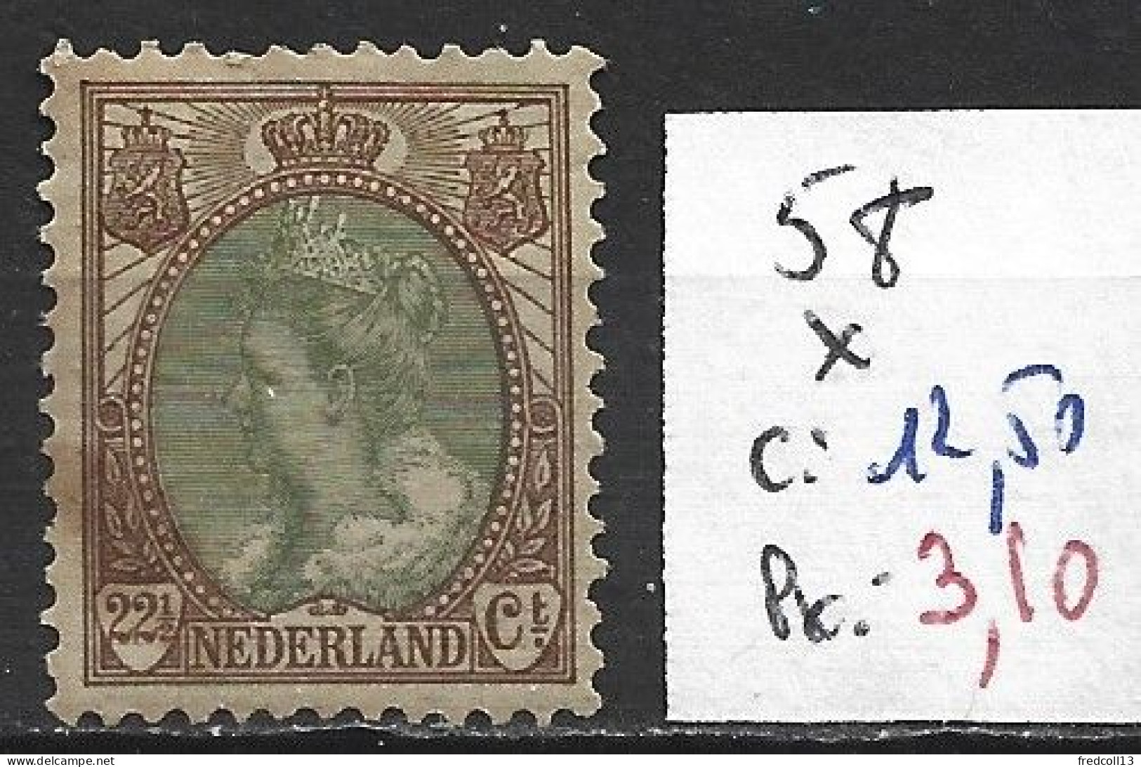PAYS-BAS 58 * Côte 12.50 € - Unused Stamps