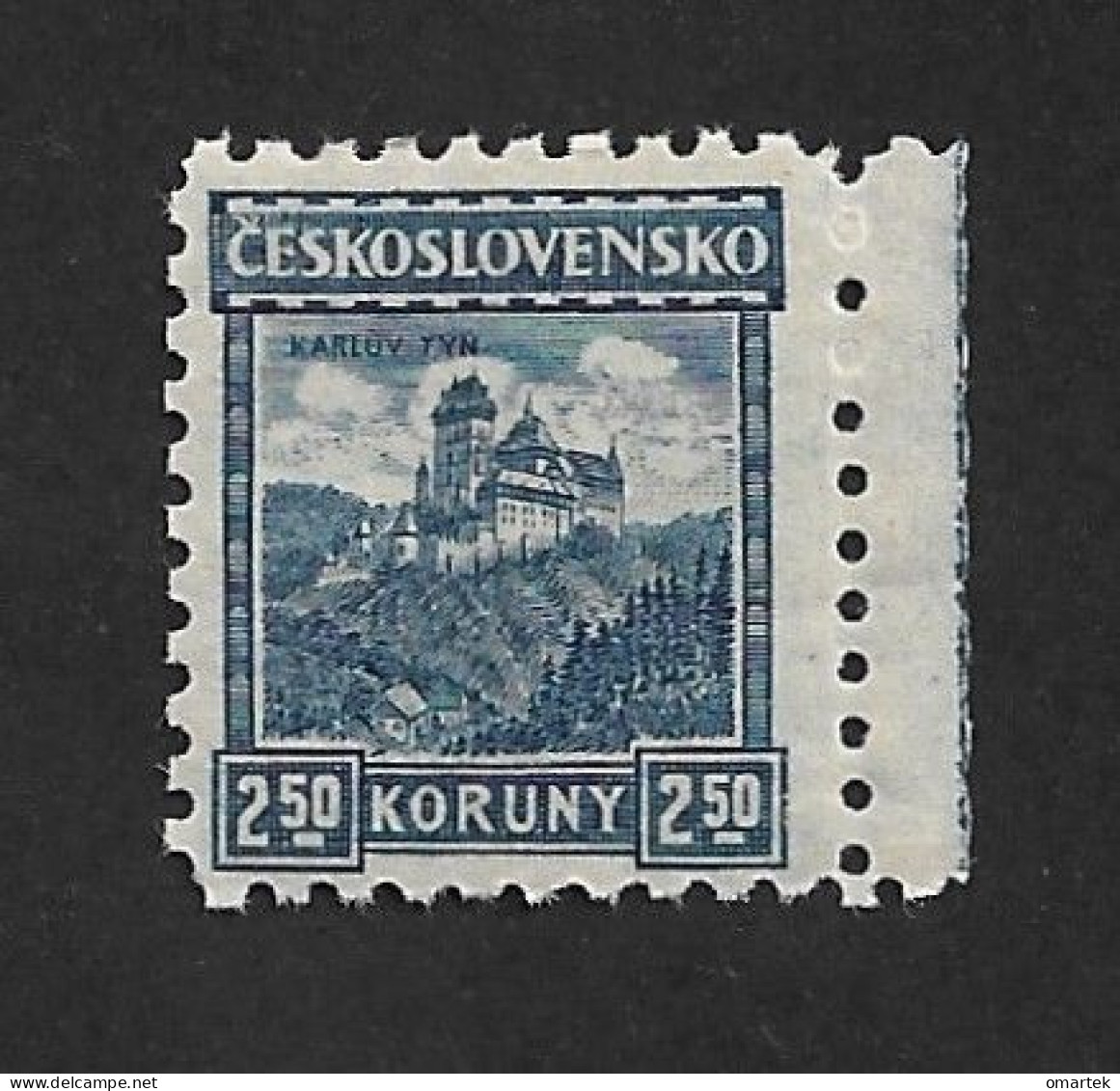 Czechoslovakia 1926 MNH ** Mi 252 Wz Sc 111 Karlstejn  With Watermarks No.8.Tschechoslowakei C5 - Nuovi