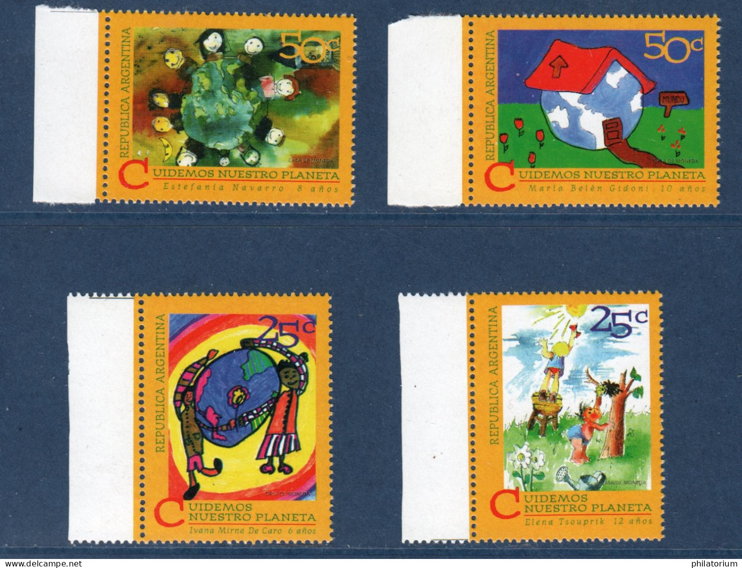 Argentina, Argentine, **, Yv 1863, 1864, 1865, 1866, Mi 2225, 2226, 2227, 2228, SG 2396 à 2399, Dessins D' Enfants, - Unused Stamps