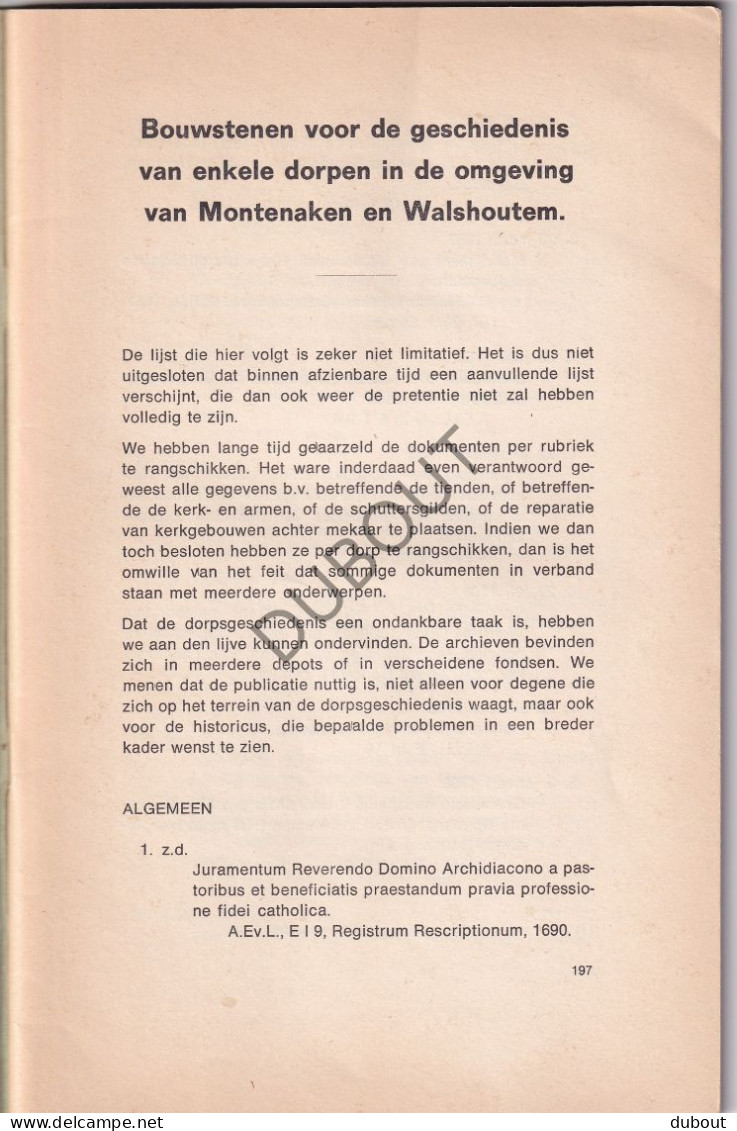 Landen/Montenaken/Walshoutem - Bouwstenen Voor De Geschiedenis W. Massin 1973 Overdruk (V3005) - Antiguos