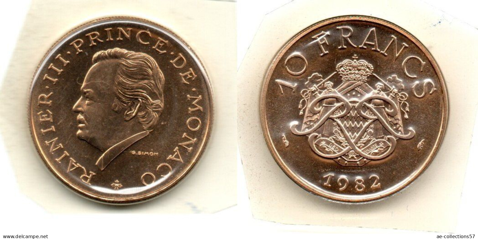 MA 33171 / Monaco 10 Francs 1982 FDC - Scellée - 1960-2001 Franchi Nuovi