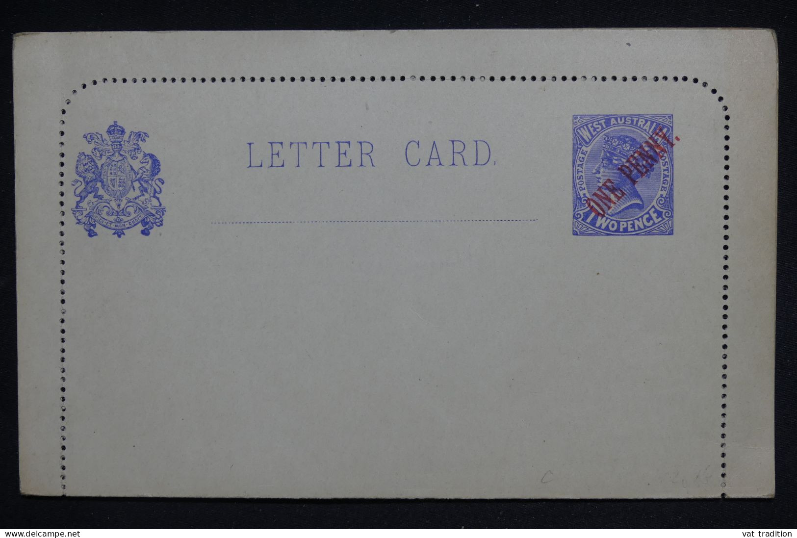 AUSTRALIE - Entier Postal Type Victoria Surchargé, Non Circulé  - L 150243 - Cartas & Documentos
