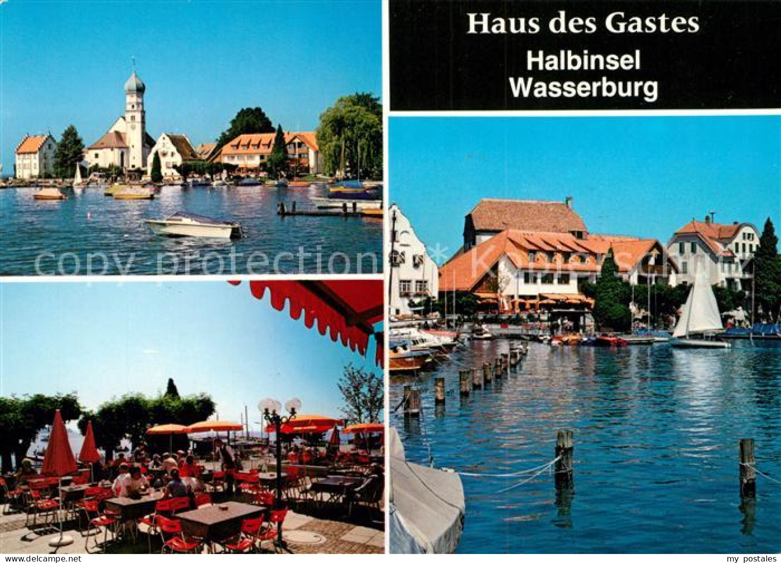 73165637 Wasserburg Bodensee Restaurant Haus Des Gastes Bootshafen Terrasse Wass - Wasserburg A. Bodensee