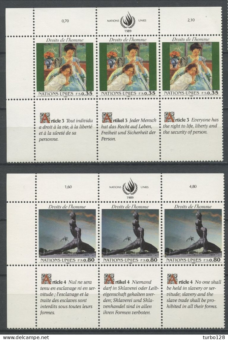 NU Genève 1989 N° 180/185 ** Neufs  MNH Superbes C 8.40 € Déclaration Universelle Des Droits De L'Homme Mère Cousant - Nuovi