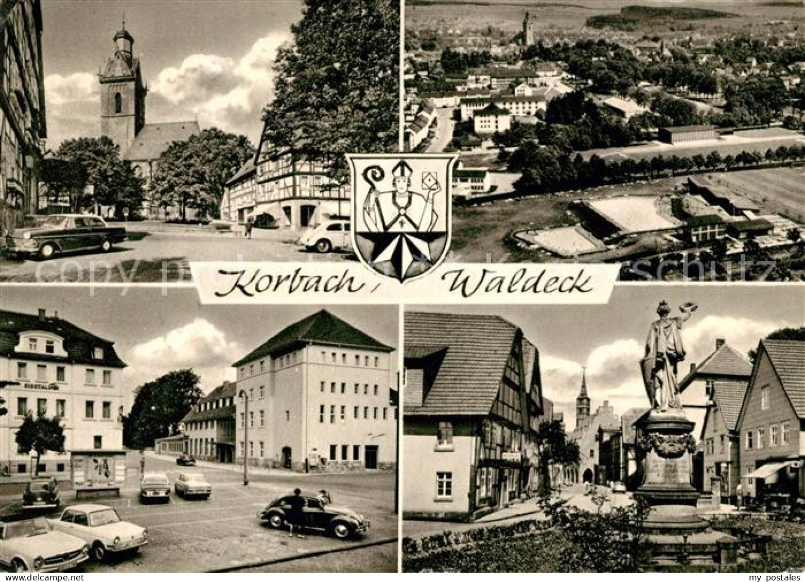 73165524 Korbach Kirche Platz Denkmal Fliegeraufnahme Korbach - Korbach