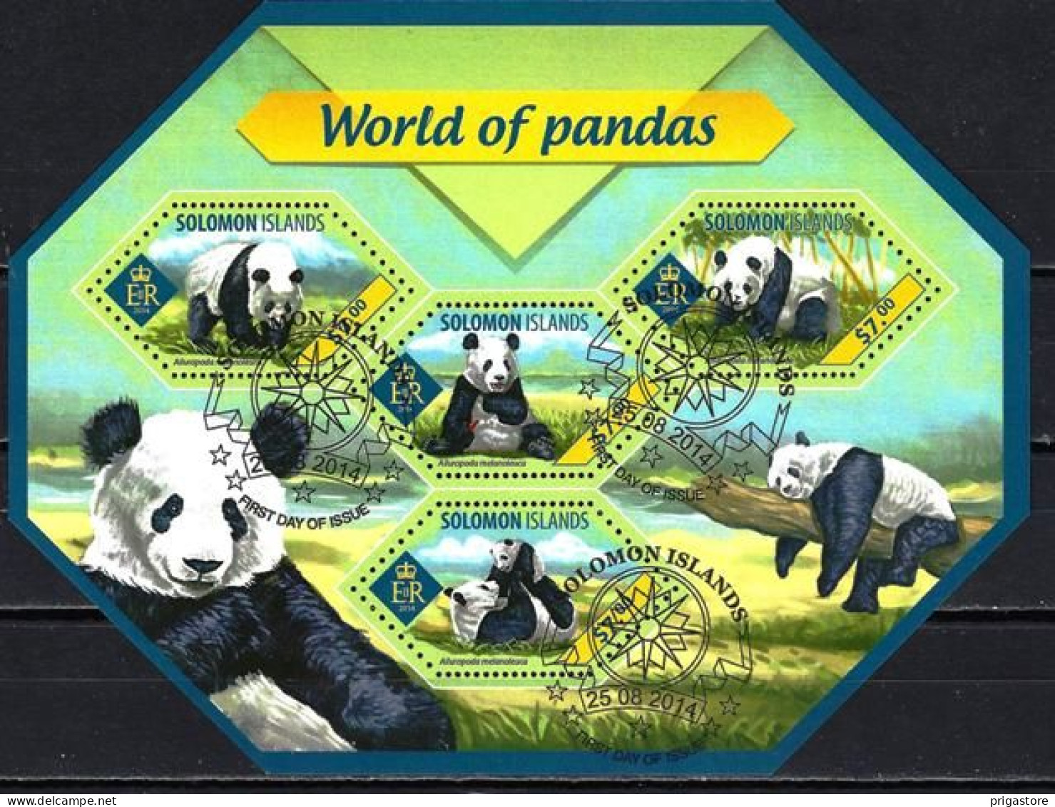 Animaux Pandas Salomon 2014 (258) Yvert N° 2292 à 2295 Oblitérés Used - Ours