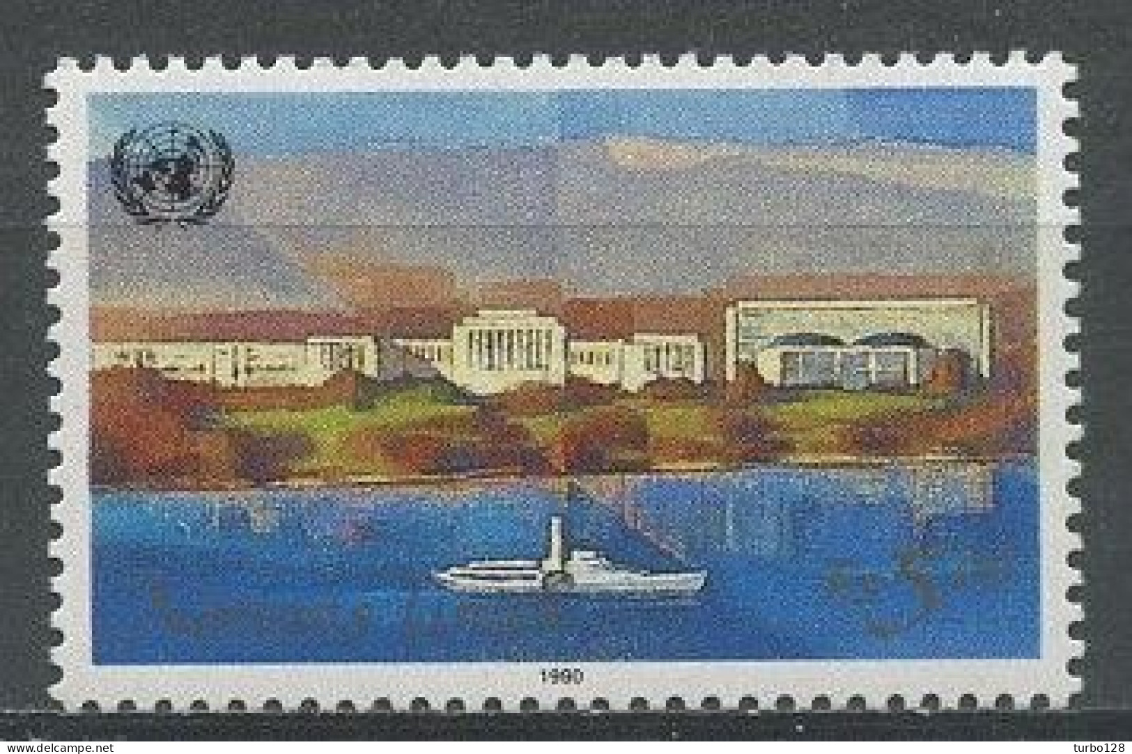 NU Genève 1990 N° 187 ** Neuf  MNH Superbe C 7 € Palais Des Nations Bateaux Navires Ships Transports Vue Du Lac - Unused Stamps