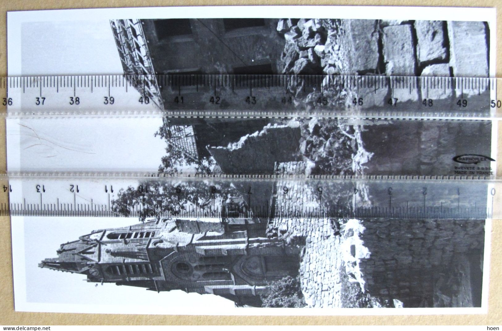Oeting/Forbach Lot de photos des destructions du village 1945