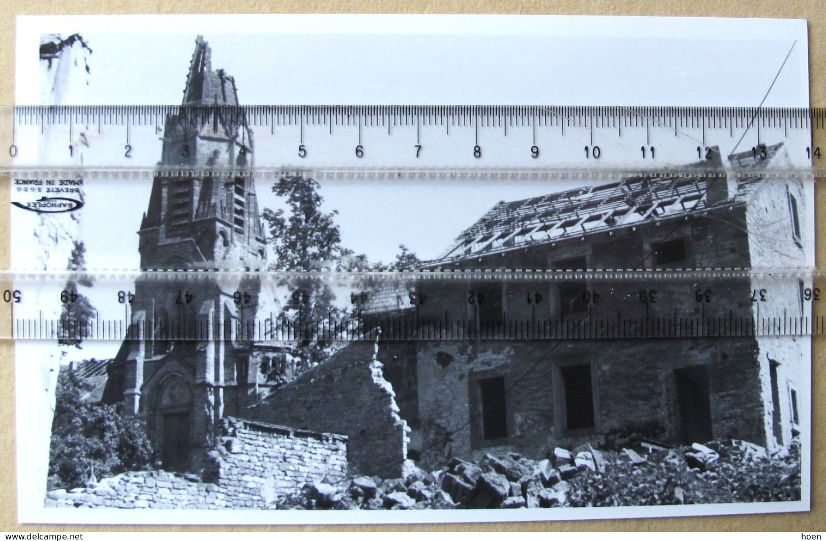 Oeting/Forbach Lot de photos des destructions du village 1945