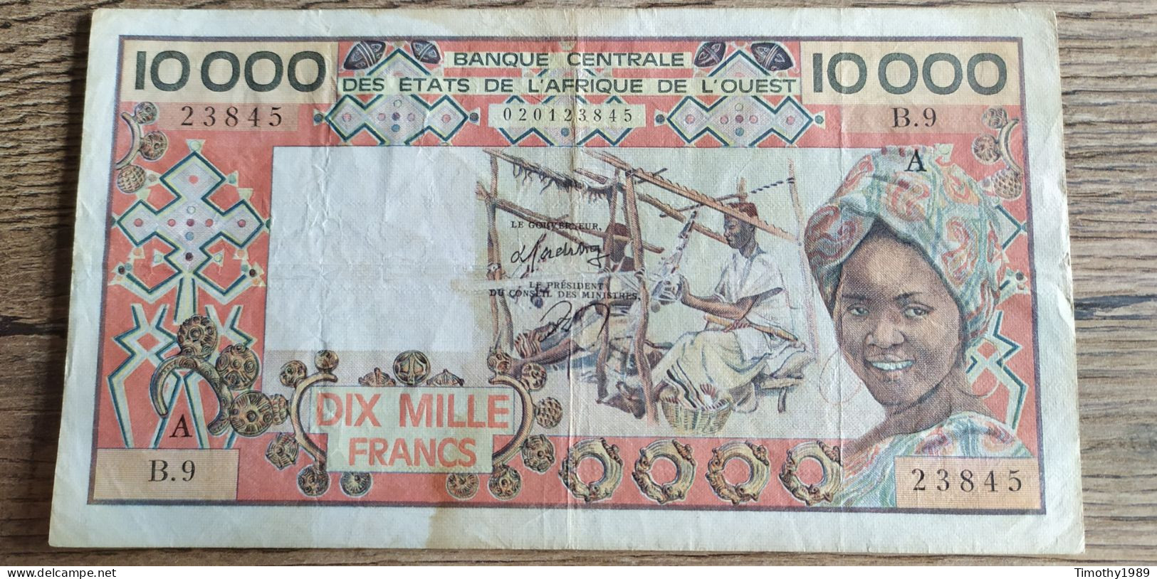 P# 709 - 10 000 Francs West African States 1977/1992 - VF+ - West-Afrikaanse Staten