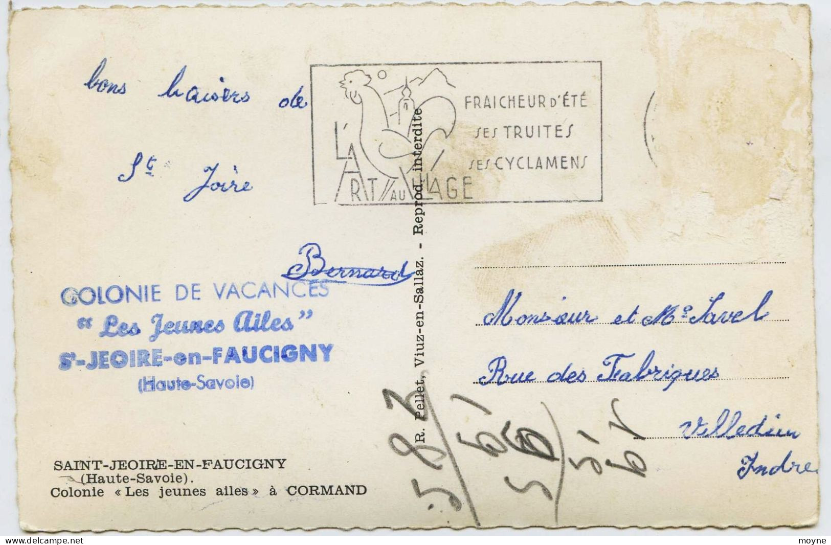 4307 -  St JEOIRE En FAUCIGNY :  CORMAND  Colonie Les * Jeunes Ailes *   Rare - CIRCULEE(disparue ?) - Saint-Jeoire